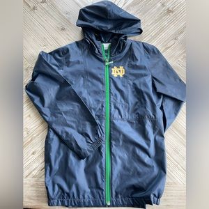 Boys Notre Dame Windbreaker, like new, Medium